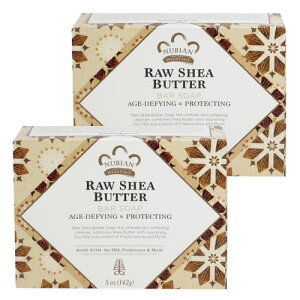 [2�Z�b�g] �k�r�A�� �w���e�[�W ���[�V�A�o�^�[ �\�[�v�o�[ Nubian Heritage RAW SHEA BUTTER BAR SOAP 142g