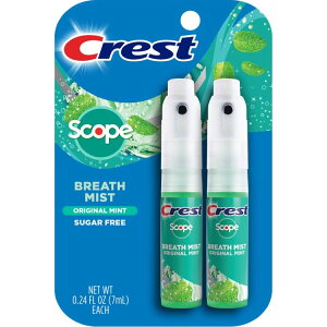 �N���X�g �X�R�[�v �����O���X�e�B���O �~���g �u���X�~�X�g 7.1mL 2�{�Z�b�g Crest Scope Long Lasting Mint Breath Mist, 0.24 fl oz, 2 ct �y�����񂹏��i�z