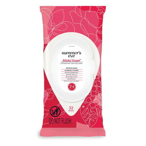 �T�}�[�Y�C�u �t�F�~�j�����C�v �u���X�t���G�X�P�[�v pH�o�����X 32������ Summer�fs Eve Blissful Escape Daily Feminine Wipes, Removes Odor, pH Balanced, 32 Count �y�����񂹏��i�z