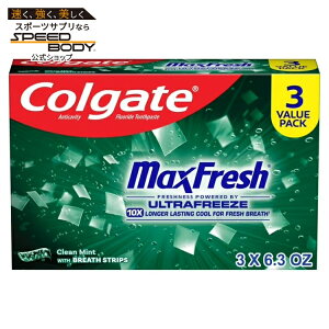 �R���Q�[�g �}�b�N�X�t���b�V�� �N���[���~���g�������� 178g 3�p�b�N Colgate Max Fresh Clean Mint Toothpaste, 3 Pack, 6.3 Oz �y�����񂹏��i�z