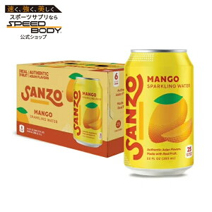 �T���]�[ �}���S�[ �X�p�[�N�����O�E�H�[�^�[ ������ 355mL��×6�{�p�b�N Sanzo Mango Sparkling Water, No Artificial Flavors, 12 fl oz, 6 Pack Cans �y�����񂹏��i�z