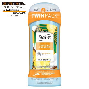 �X�A�[�u �f�I�h�����g �X�e�B�b�N �����p �g���s�J���p���_�C�X 2�p�b�N Suave Antiperspirant Female Deodorant, 48hr Protection, Tropical Paradise, 2.6 oz, 2 Pack �y�����񂹏��i�z