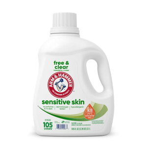 �A�[�����n���}�[ �q�����t���[���N���A�t�̐�����105�� Arm & Hammer Sensitive Skin Free & Clear Liquid Laundry Detergent Soap, 105 fl oz, 105 Loads �y�����񂹏��i�z�y���킹�Ĕ��������z