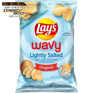 ���C�Y �E�F�C�r�[�|�e�g�`�b�v�X ���C�g�\���g�X�i�b�N�`�b�v�X 212.6g Lay's Wavy Potato Chips Lightly Salted Snack Chips, 7.5 Ounce Bag Lays �y�����񂹏��i�z