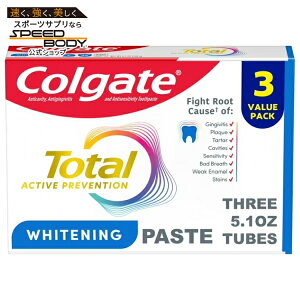 �R���Q�[�g �g�[�^�� �A�N�e�B�u�v���x���V���� ���݂����� �~���g 145g 3�{�Z�b�g Colgate Total Active Prevention Whitening Toothpaste, Mint, 3 Pack, 5.1 oz �y�����񂹏��i�z