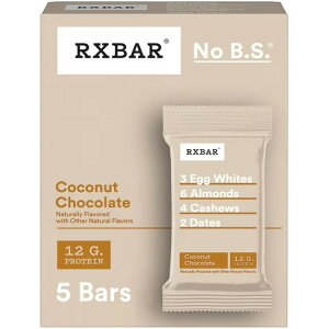 �A�[���G�b�N�X�o�[ �v���e�C���o�[ �R�R�i�b�c�`���R���[�g 5�{�� RXBAR Protein Bars Gluten-Free, Coconut Chocolate, 5 Count �y�����񂹏��i�z