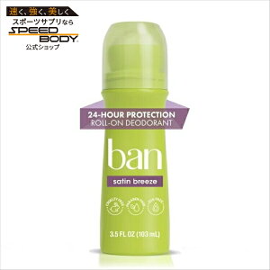 �o�� �C���r�W�u�� ���[���I�� �f�I�h�����g �T�e���u���[�Y�̍��� 100mL Ban Antiperspirant Deodorant Invisible Roll-On for Women and Men, Satin Breeze, 3.5 oz �y�����񂹏��i�z