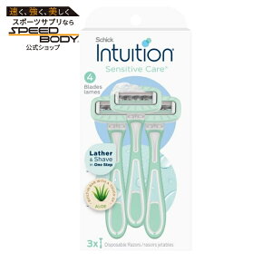 �V�b�N �C���g�D�C�V���� �Z���V�e�B�u�P�A ���f�B�[�X �g���̂ăJ�~�\�� 4���n 3�{ Schick Intuition Sensitive Care 4 Blade Disposable Razors for Women, 3 Count �y�����񂹏��i�z