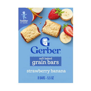 �K�[�o�[ �x�r�[�X�i�b�N �\�t�g�x�C�N�h�O���C���o�[ �X�g���x���[�o�i�i 156g Gerber Snacks for Toddler Soft Baked Grain Bars, Strawberry Banana, 5.5 Ounce �y�����񂹏��i�z