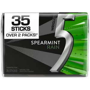 �t�@�C�u�K�� �X�y�A�~���g���C�� �V���K�[�t���[�K�� 35�{ 5 Gum Spearmint Rain Sugar Free Chewing Gum - 35 Stick Pack �y�����񂹏��i�z
