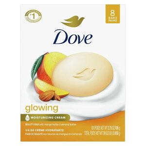 �_�� �r���[�e�B�[ �o�[�\�[�v �O���[�C���O �}���S�[���A�[�����h�o�^�[ 106g 8���� Dove Beauty Bar Soap Glowing Mango & Almond Butter, 3.75 oz 8 Bars �y�����񂹏��i�z�y���킹�Ĕ��������z