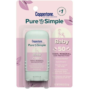 �R�p�g�[�� �s���A���V���v�� �x�r�[ ���Ă��~�߃X�e�B�b�N SPF50 14g Coppertone Pure and Simple Baby Sunscreen Stick, SPF 50, 0.49 oz �y�����񂹏��i�z