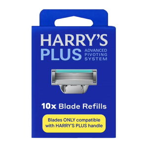�n���[�Y �v���X �����Y�V�F�[�r���O�J�~�\�� �֐n 10���� Harry's Plus Men's Razor Blade Refill Cartridges, 10 Count �y�����񂹏��i�z