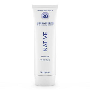 �l�C�e�B�u �������~�l�����T���X�N���[�����[�V���� SPF 30 147ml Native Unscented Mineral Sunscreen Lotion SPF 30, 5.0 oz �y�����񂹏��i�z�y���킹�Ĕ��������z