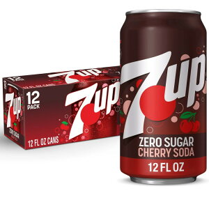 7UP �J�t�F�C���t���[ �[���V���K�[ �`�F���[�\�[�_�|�b�v ��354ml 12 �ʃp�b�N 7UP Caffeine Free Zero Sugar Cherry Soda Pop, 12 fl oz, 12 Pack Cans �y�����񂹏��i�z�y���킹�Ĕ��������z
