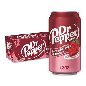 �h�N�^�[�y�b�p�[ �X�g���x���[���N���[���\�[�_�|�b�v ��354ml 12�ʃp�b�N Dr Pepper Strawberries and Cream Soda Pop, 12 fl oz, 12 Pack Cans �y�����񂹏��i�z�y���킹�Ĕ��������z