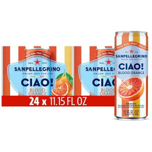 �T���y���O���m �`���I�I�[���V���K�[ �u���b�h�I�����W �X�p�[�N�����O�E�H�[�^�[ �e��329ml 24�� Sanpellegrino Ciao! Zero Sugar, Blood Orange Sparkling Water, 11.15 fl oz Each, 24 Cans �y�����񂹏��i�z�y��