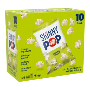 �X�L�j�[�|�b�v �O���e���t���[ �I���W�i���|�b�v�R�[�� 14g×10���� SkinnyPop Gluten-Free Original Popcorn, 0.5 oz Snack-Size Bags, 10 Count �y�����񂹏��i�z�y���킹�Ĕ��������z