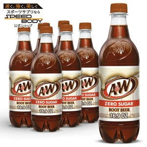A&W �[���V���K�[ ���[�g�r�A�\�[�_�|�b�v 500ml 6�{�p�b�N A&W Zero Sugar Root Beer Soda Pop, 16.9 fl oz, 6 Pack Bottles �y�����񂹏��i�z