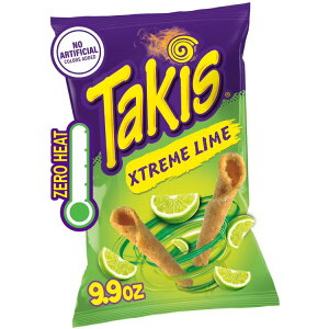 �^�L�X �G�N�X�g���[�����C�� ���C�����[���g���e�B�[���`�b�v�X 280g Takis Xtreme Lime 9.9 oz Lime Rolled Tortilla Chips �y�����񂹏��i�z