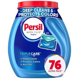 �p�[�V�� �E���g���p�b�N �f�B�[�v�N���[�� ������ �I���W�i�� 76�� Persil Ultra Pacs Deep Clean Laundry Detergent, Original, 76 Ct �y�����񂹏��i�z