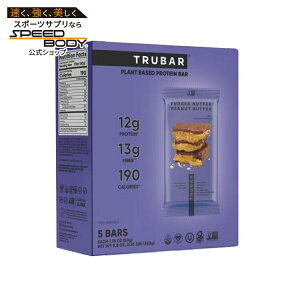 �g�D���[�o�[ �t�@�W���[�i�b�^�[ �s�[�i�b�c�o�^�[ �v���e�C���o�[ 5�{�� TRUBAR Protein Bar, Fudger Nutter Peanut Butter, Plant Based Protein �y�����񂹏��i�z