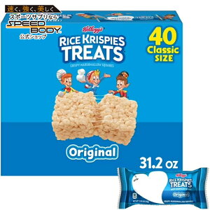 �P���b�O ���C�X�N���X�s�[�g���[�g �I���W�i�� �}�V���}���X�N�G�A 40���� 884g Kellogg's Rice Krispies Treats Original Marshmallow Squares 31.2 oz, 40 Count �y�����񂹏��i�z