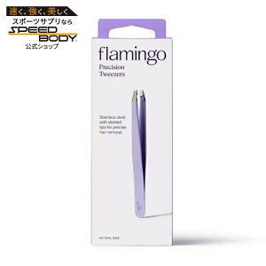 �t���~���S �΂ߐ�[�c�C�[�U�[ �X�e�����X�X�`�[�� ���C���b�N Flamingo Women's Slant Tip Tweezers for Hair Removal, Stainless Steel, Lilac �y�����񂹏��i�z