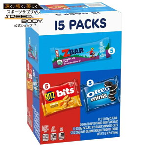 Zbar �X�i�b�N�o�[ RITZ �r�b�g�N���b�J�[��OREO �~�j�N�b�L�[ �o���G�e�B�p�b�N �X�i�b�N�p�b�N 15 �� Zbar Snack Bars, RITZ Bits Crackers & OREO Mini Cookies, Variety Pack, 15 Snack Packs �y�����񂹏��i�z