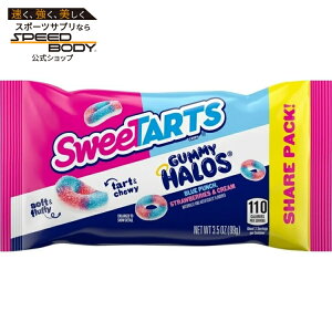 �X�E�B�[�g�^�[�c �O�~ �n���[�Y �u���[�p���` �X�g���x���[�N���[�� ��99g SweeTARTS Gummy Halos, Candy, Blue Punch and Strawberries and Cream, 3.5 oz �y�����񂹏��i�z