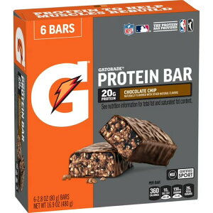 �Q�[�^���[�h �`���R�`�b�v �v���e�C���o�[ 79g 6�{�� Gatorade Chocolate Chip Protein Bar, 2.8 oz, 6 Count �y�����񂹏��i�z