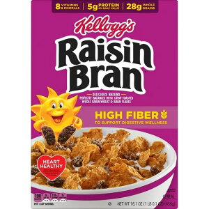 �P���b�O ���[�Y���u���� ���H�p�V���A�� ���@�� �S������ 456g Kellogg�fs Raisin Bran Breakfast Cereal, High Fiber, 28g Whole Grain, 16.1 oz �y�����񂹏��i�z