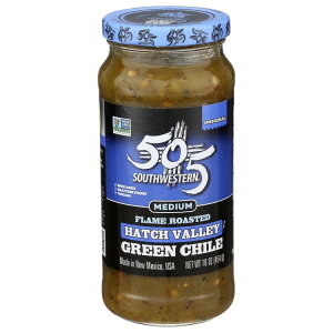 505 �T�E�X�E�F�X�^�� �t���C�����[�X�e�b�b�h �n�b�`�O���[���`�� 454g 505 Southwestern Flame-Roasted Hatch Green Chiles, 16 oz �y�����񂹏��i�z