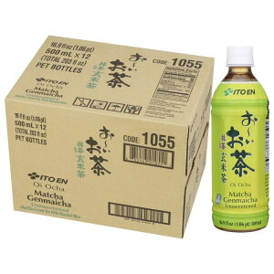 �ɓ��� ���`������ ���Ē� ���� 500ml 12�{�p�b�N Ito En Oi Ocha Genmaicha Green Tea, Unsweetened Bottled Tea, 16.9 fl oz, 12 pack �y�����񂹏��i�z