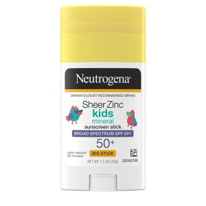 �j���[�g���W�[�i �V�A�[���� �L�b�Y �~�l�������Ă��~�߃X�e�B�b�N SPF50+ 42g Neutrogena Sheer Zinc Kids Mineral Sunscreen Stick, SPF 50+, 1.5 oz �y�����񂹏��i�z�y���킹�Ĕ��������z