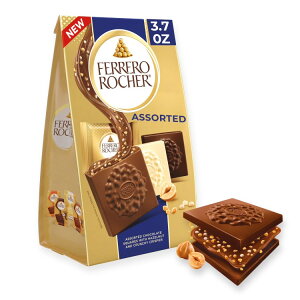 �t�F���� ���V�F �v���~�A�� �A�\�[�g �`���R���[�g �X�N�G�A 104g Ferrero Rocher Premium Assorted Chocolate Squares 3.7 oz �y�����񂹏��i�z