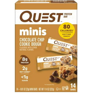 �N�G�X�g�j���[�g���V���� �~�j�v���e�C���o�[ �`���R�`�b�v�N�b�L�[�h�E 14�{�� Quest Nutrition, Mini Protein Bars, Low Carb, Chocolate Chip Cookie Dough, 14 Count �y�����񂹏��i�z