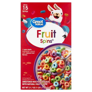 �O���[�g�o�����[ �t���[�c�X�s�����[�v ���H�V���A�� 615g Great Value Fruit Spin Loops, Breakfast Cereal, 21.7 oz �y�����񂹏��i�z
