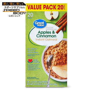 �O���[�g�o�����[ �A�b�v�����V�i���� �C���X�^���g�I�[�g�~�[�� 35g×20�� Great Value Apples & Cinnamon Instant Oatmeal, 1.23 oz, 20 Count �y�����񂹏��i�z