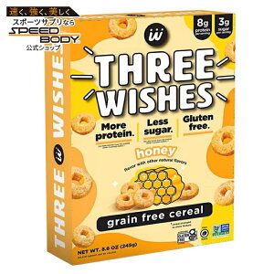�X���[�E�B�b�V���Y �n�j�[ �O���C���t���[�V���A�� Three Wishes Grain Free Cereal, Honey, Gluten-Free �y�����񂹏��i�z