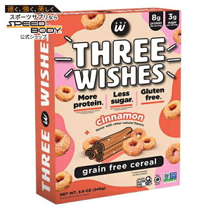 �X���[�E�B�b�V���Y �V�i���� �O���C���t���[�V���A�� Three Wishes Grain Free Cereal, Cinnamon, Gluten-Free �y�����񂹏��i�z