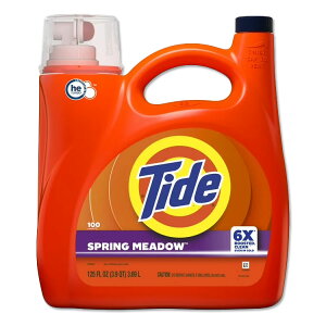 �^�C�h �t�̐����� HE�Ή� �X�v�����O���h�E�̍��� 3.9L 100�� Tide Liquid Laundry Detergent, HE Compatible, Spring Meadow Scent, 132 fl oz, 100 Loads �y�����񂹏��i�z�y���킹�Ĕ��������z