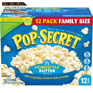 �|�b�v�V�[�N���b�g �d�q�����W�p�|�b�v�R�[�� �z�[���X�^�C���o�^�[�� 90g×12�� Pop Secret Microwave Popcorn, Homestyle Butter Flavor, 3.2 oz Sharing Bags, 12 Ct �y�����񂹏��i�z