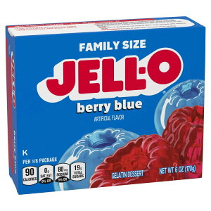 �W�F�� �x���[�u���[�[���[�f�U�[�g�~�b�N�X �t�@�~���[�T�C�Y 170g Jell-O Berry Blue Gelatin Dessert Mix, Family Size, 6 oz Box �y�����񂹏��i�z