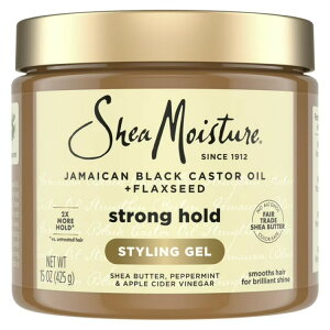 �V�A���C�X�`���[ �t���b�N�X�V�[�h���L���X�^�[�I�C�� �W�F�� ��425g SheaMoisture Strong Hold Styling Gel + Flaxseed Jamaican Black Castor Oil, 15 oz �y�����񂹏��i�z