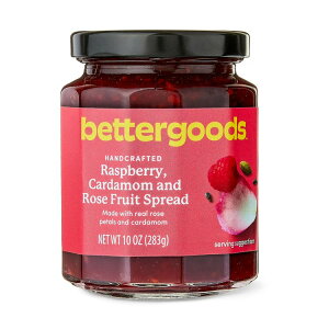 �x�^�[�O�b�Y ���Y�x���[ �J���_���� ���[�Y�t���[�c�X�v���b�h 283g bettergoods Raspberry, Cardamom and Rose Fruit Spread, 10 oz �y�����񂹏��i�z