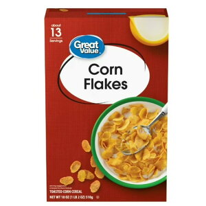 �O���[�g�o�����[ �g�[�X�g�R�[���t���[�N ���H�V���A�� 510g Great Value Toasted Corn Flakes Breakfast Cereal, 18 oz �y�����񂹏��i�z