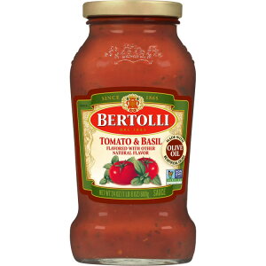 �x���g�[�� �g�}�g�ƃo�W�����p�X�^�\�[�X �X�p�Q�b�e�B�g�}�g�\�[�X 680g Bertolli Pasta Sauce with Tomato and Basil, Spaghetti Tomato Sauce, 24 oz �y�����񂹏��i�z