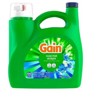 �Q�C�� �t�̐����� �I�h�[�f�B�t�F���X �E�H�[�^�[�t�H�[���f�B���C�g 3.9L 100�� Gain Laundry Detergent Liquid, Waterfall Delight Scent, 132 fl oz, 100 Loads �y�����񂹏��i�z