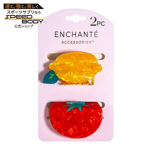 �A���V�����e ���������g�}�g �w�A�X�^�C�����O�N���b�v 2�� Enchante 2-Count Lemon & Tomato Hair Styling Clips for Versatile Hairdos �y�����񂹏��i�z
